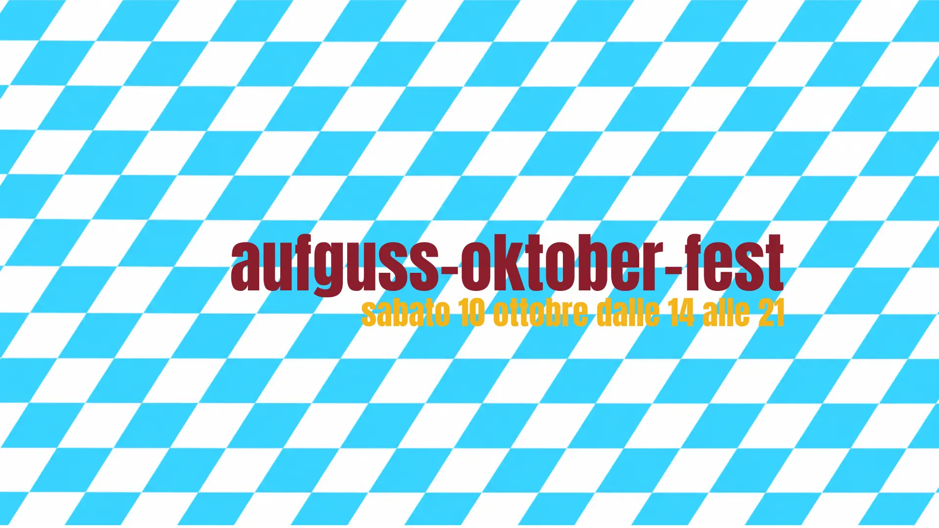 Aufguss Oktoberfest event poster with date details